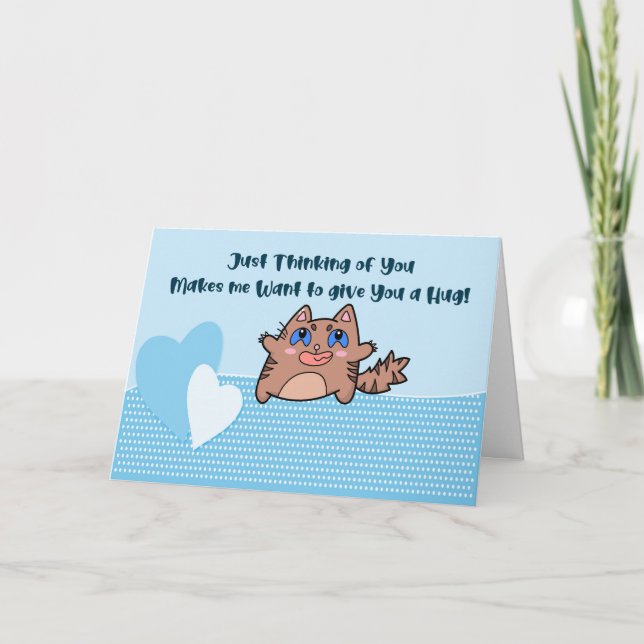 Romance Card Cat with a Hug (Front)