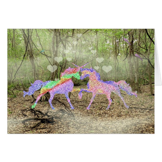 Romance Card with a Magical Forest (Front Horizontal)