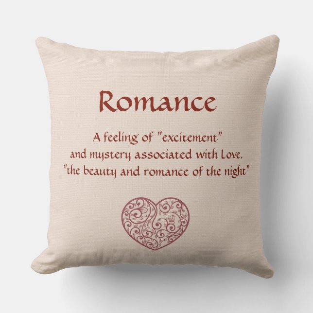 Romance Cream Reversible Decorative Pillow (Front)