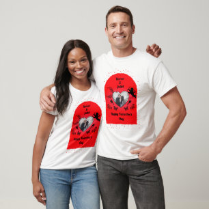 Romance Cupid Photo Red Heart Happy Valentines Day T-Shirt