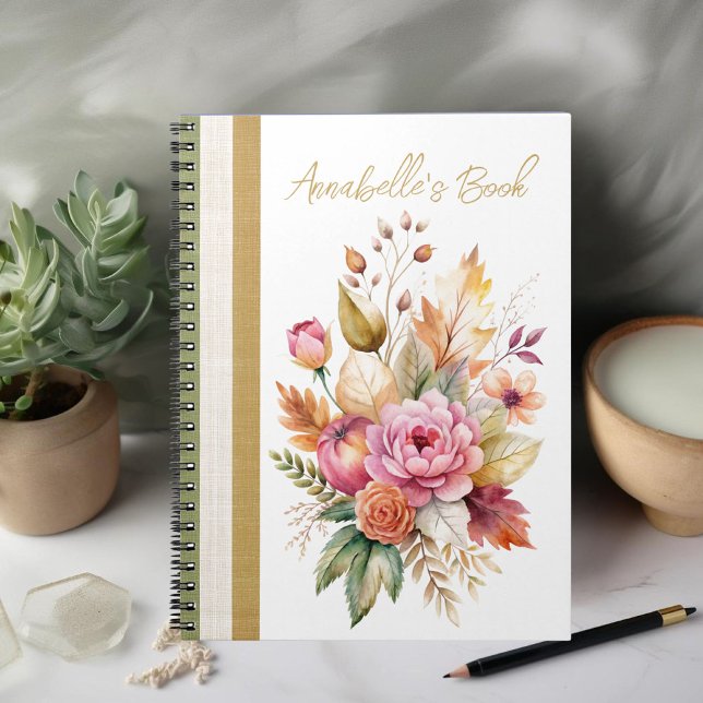 Romance Fall Bouquet Spiral Photo Notebook (Creator Uploaded)