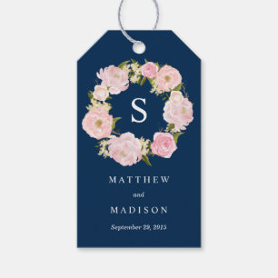 Romance in Navy   Wedding Gift Tags