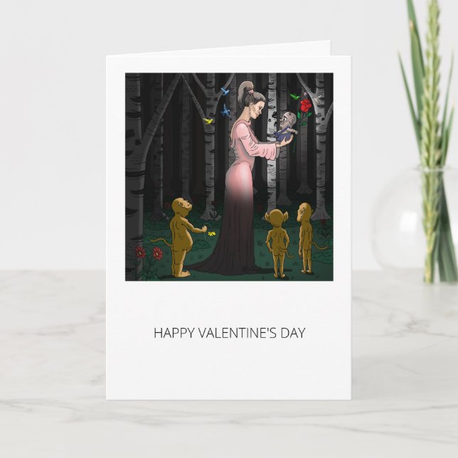 Romance in the fairy tale forest card (Front)