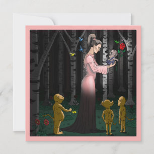 Romance in the fairy tale forest card