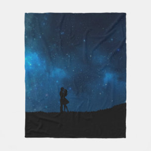 Romance love couple heart design fleece blanket