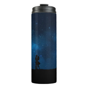 Romance love couple heart design thermal tumbler
