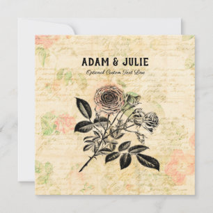 Romance Love Wedding Anniversary or Valentines Day Invitation