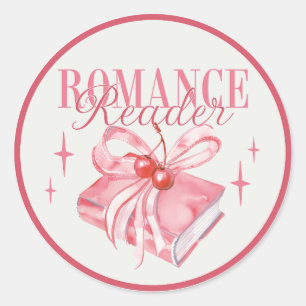 Romance Reader Bookish Book Reading Lover  Classic Round Sticker
