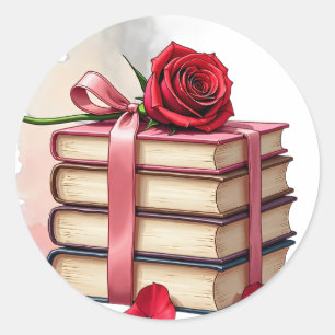 Romance Reader Classic Round Sticker