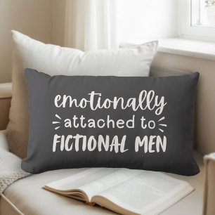 Romance Reader Funny Fictional Men Saying Lumbar Cushion