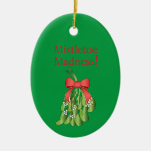 Romance Under the Mistletoe! on a Ceramic Ornament