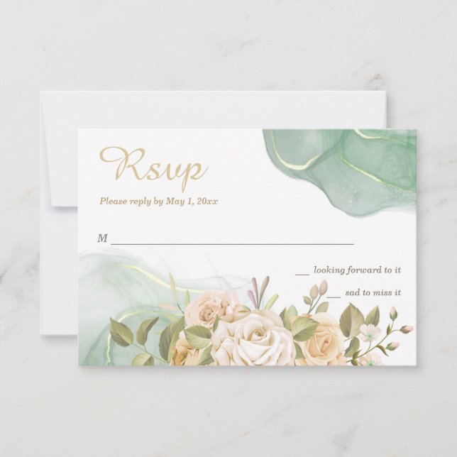 Romance Wedding RSVP Cards (Front)