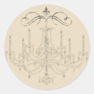 Romance with a Chandelier ~ 20 Sticker Wedding