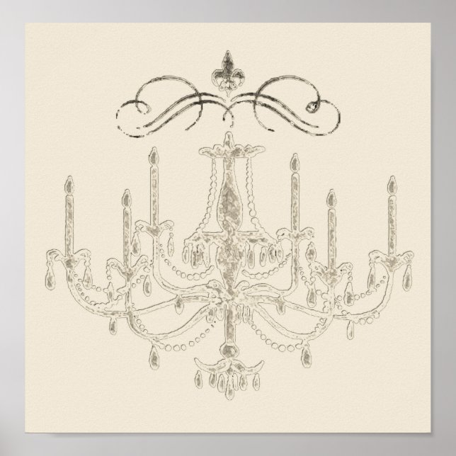 Romance with a Chandelier SIZE/PAPER/CANVAS OPTION Poster (Front)