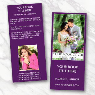 Romance Writer Book Cover   Author Photo Back Rack Card