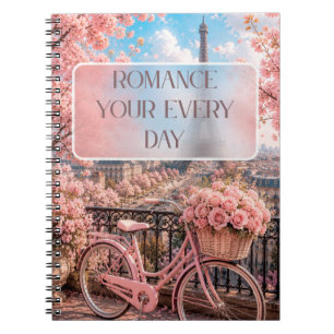 Romance Your Every Day Paris Aesthetic Lined Journ Notebook