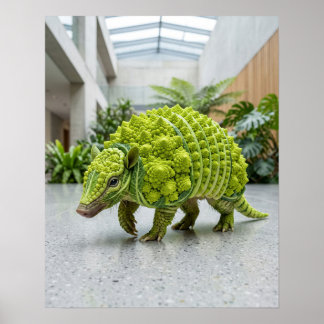 Romanesco Broccoli Armadillo Poster