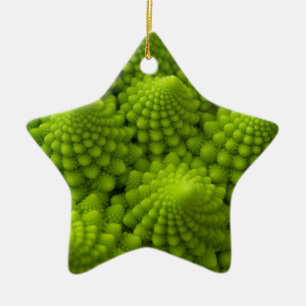 Romanesco Broccoli Fractal Vegetable Ceramic Ornament