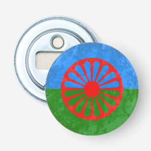 Romani flag bottle opener
