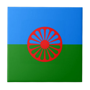 Romani Flag Ceramic Tile
