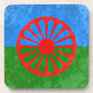 Romani flag coaster