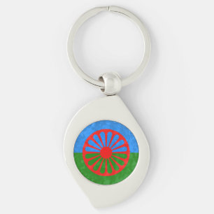 Romani flag key ring