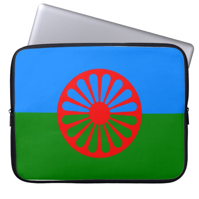 Romani Flag Laptop Sleeve (Front)