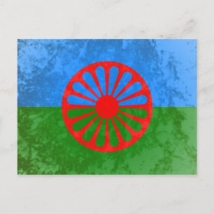 Romani flag postcard