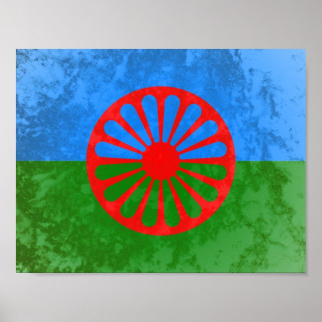 Romani flag poster (Front)