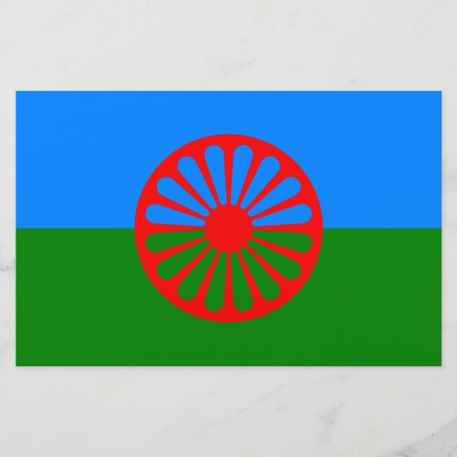 Romani Flag Stationery (Front)