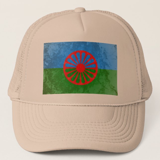 Romani flag trucker hat (Front)