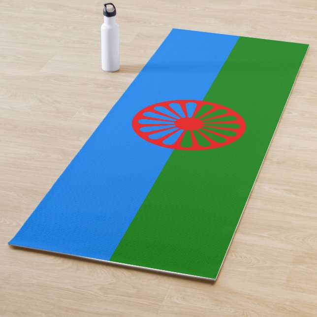 Romani Flag Yoga Mat (In Situ)