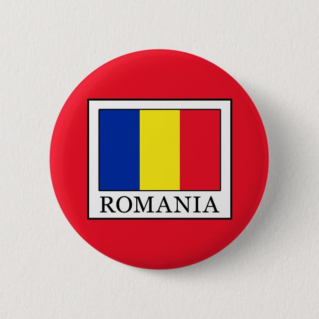 Romania 6 Cm Round Badge (Front)