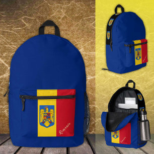 Romania, backpack, Romanian Flag / patriotic Printed Backpack