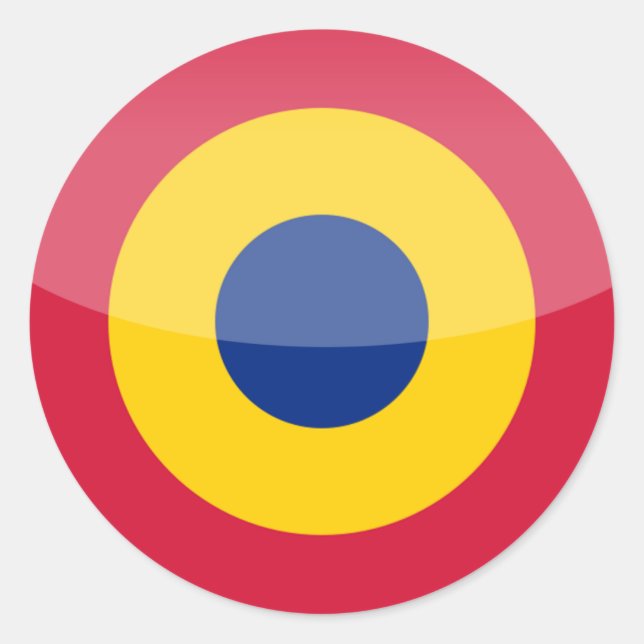 romania classic round sticker (Front)