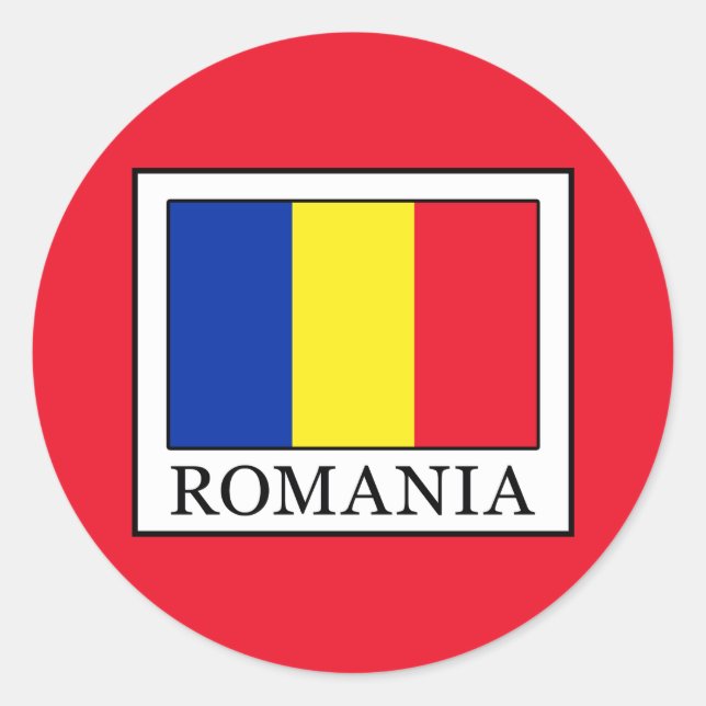 Romania Classic Round Sticker (Front)