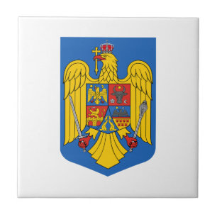 Romania country coat arms symbol emblem flag ceramic tile
