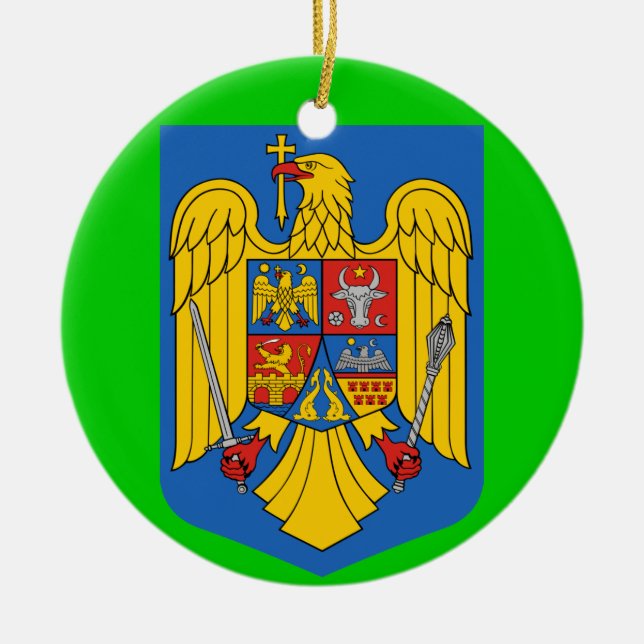 ROMANIA* Custom Christmas Ornament (Front)