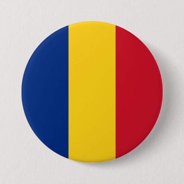 Romania Flag 7.5 Cm Round Badge (Front)