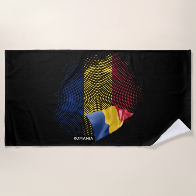 Romania flag beach towel (Front)