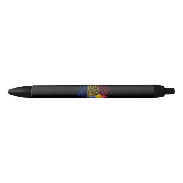 Romania flag black ink pen (Front)