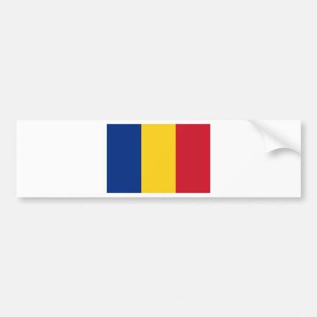 Romania flag bumper sticker (Front)