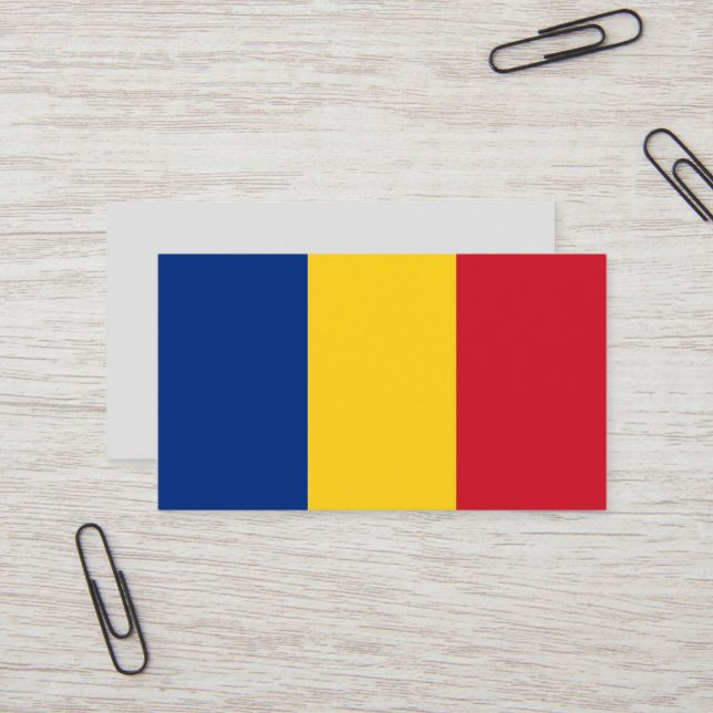 Romania flag business card (Front/Back In Situ)