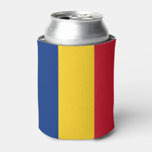 Romania flag can cooler