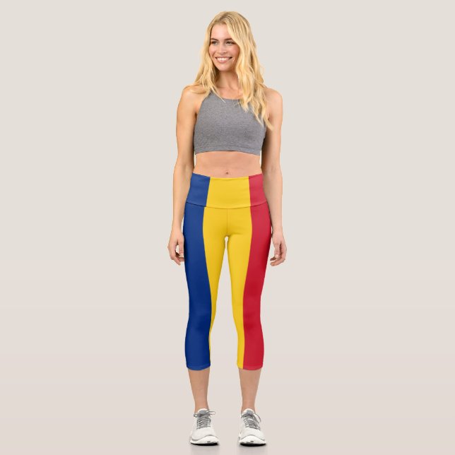 Romania flag capri leggings (Front)