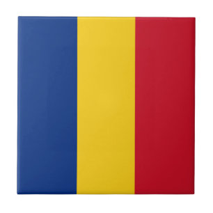 Romania flag ceramic tile