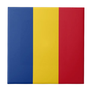 Romania Flag Ceramic Tile