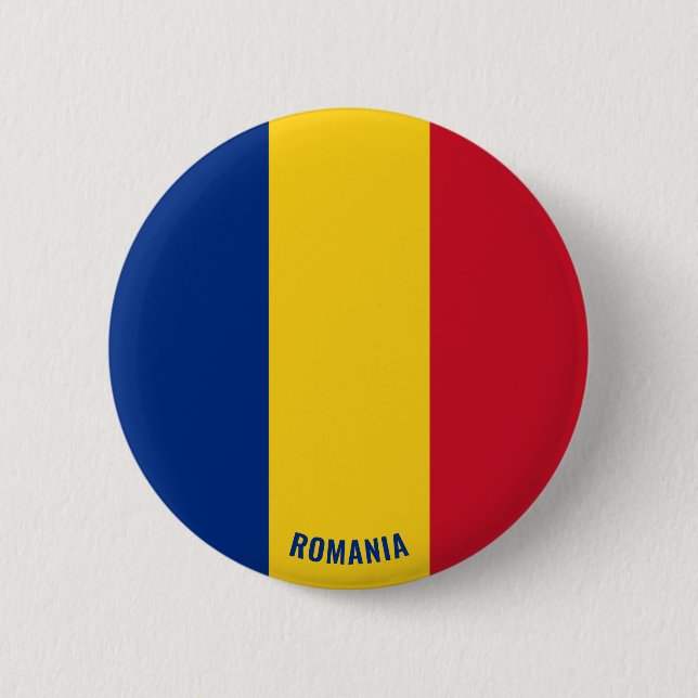 Romania Flag Charming Patriotic 6 Cm Round Badge (Front)