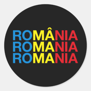 ROMANIA Flag Classic Round Sticker