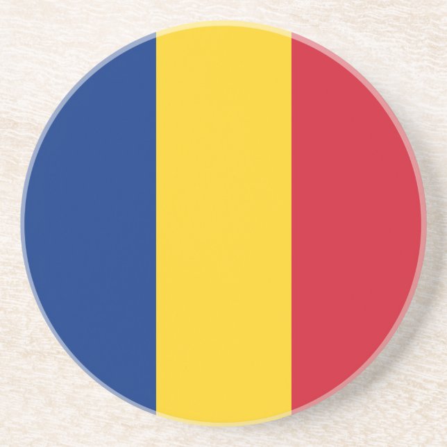 Romania Flag Coaster (Front)